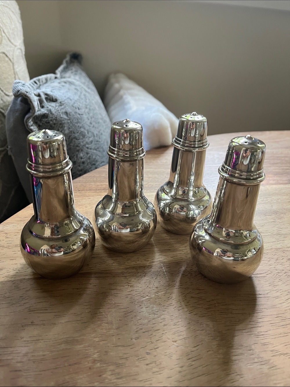 Vintage International Silver Silverplate Art Deco Salt & Pepper Shakers 2 Sets